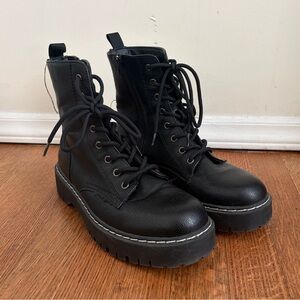 Black combat Ankle Boots